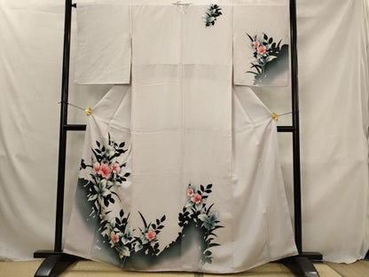 平和屋着物■訪問着　草花文　暈し染め　正絹　逸品　AABJ5097st