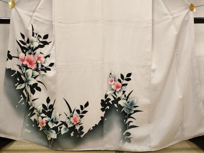 平和屋着物■訪問着　草花文　暈し染め　正絹　逸品　AABJ5097st