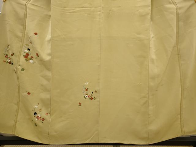 平和屋着物■訪問着　総刺繍　草花文　正絹　逸品　AABJ5116st
