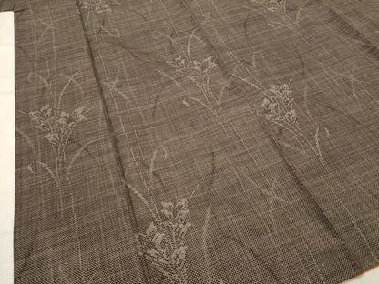 平和屋着物■本場大島紬　7マルキ　草花文　正絹　逸品　AABJ5117st