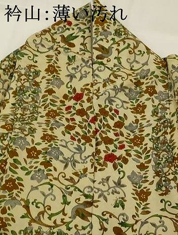 平和屋着物■上質な小紋　更紗花鳥文　正絹　逸品　AABJ5119st