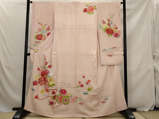 平和屋着物■豪華振袖　総絞り　刺繍　花鼓文　金銀糸　正絹　逸品　AABJ5121st