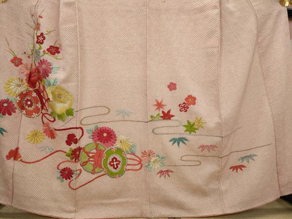 平和屋着物■豪華振袖　総絞り　刺繍　花鼓文　金銀糸　正絹　逸品　AABJ5121st