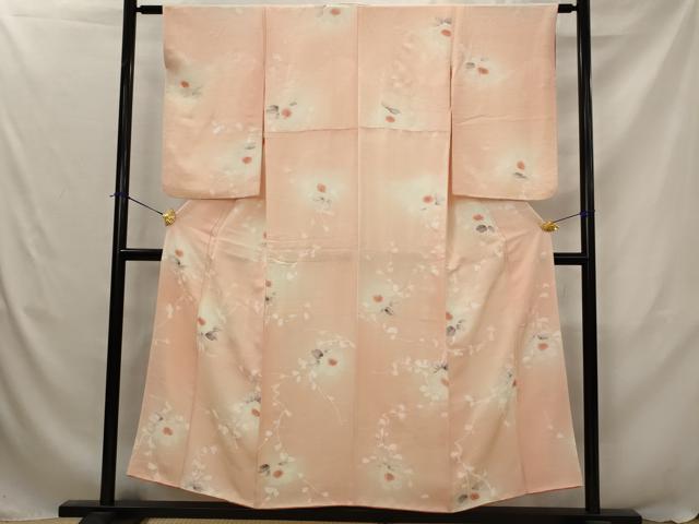 平和屋着物■上質な小紋　舞花文　暈し染め　正絹　逸品　AABJ5125st