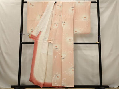 平和屋着物■上質な小紋　舞花文　暈し染め　正絹　逸品　AABJ5125st