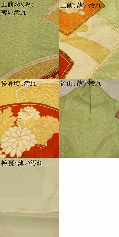 平和屋着物■訪問着　駒刺繍　地紙花文　金彩　正絹　逸品　AABJ5126st