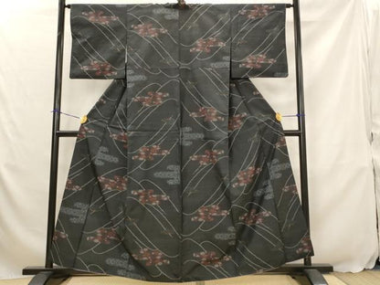 平和屋着物■本場大島紬　7マルキ　エ霞文様　正絹　逸品　AABJ5129st