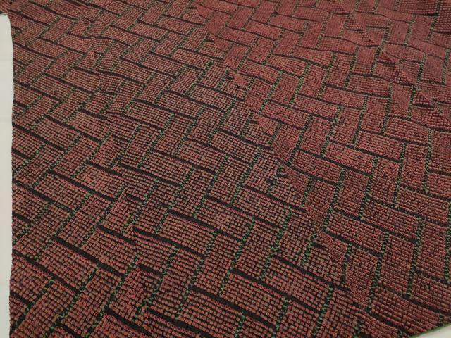 平和屋着物■上質な小紋　総絞り　網目文様　正絹　逸品　AABJ5132st