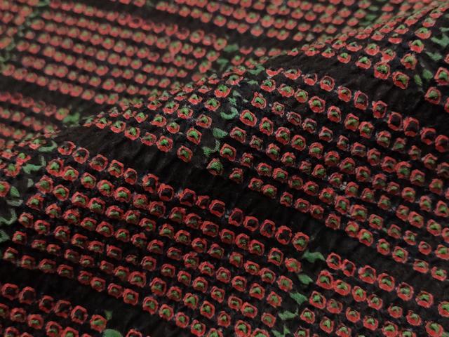 平和屋着物■上質な小紋　総絞り　網目文様　正絹　逸品　AABJ5132st