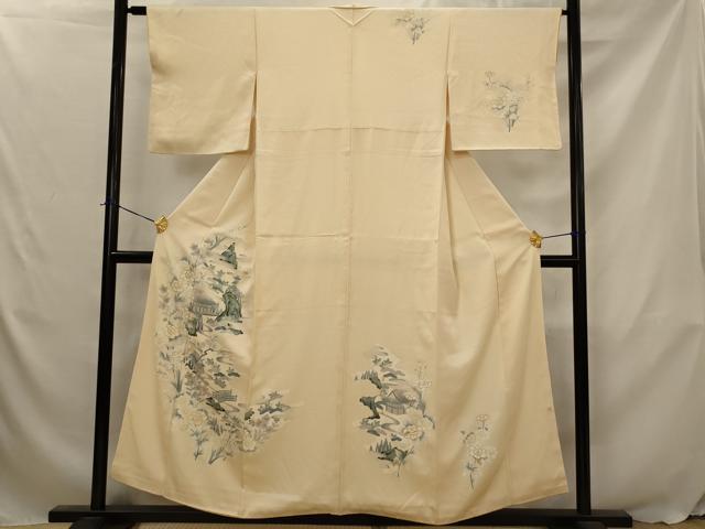 平和屋着物■訪問着　風景花文　暈し染め　金彩　正絹　逸品　AABJ5134st