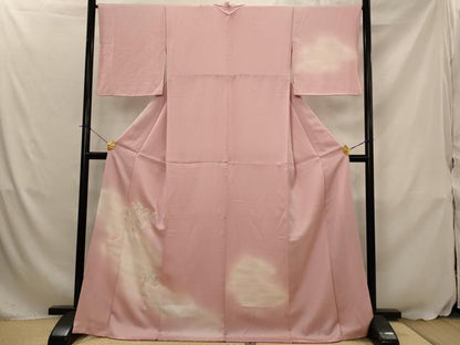 平和屋着物■訪問着　刺繍　扇花文　暈し染め　正絹　逸品　AABJ5135st