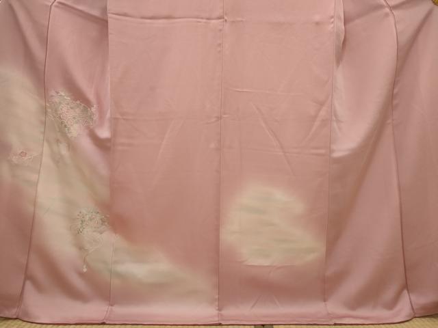 平和屋着物■訪問着　刺繍　扇花文　暈し染め　正絹　逸品　AABJ5135st