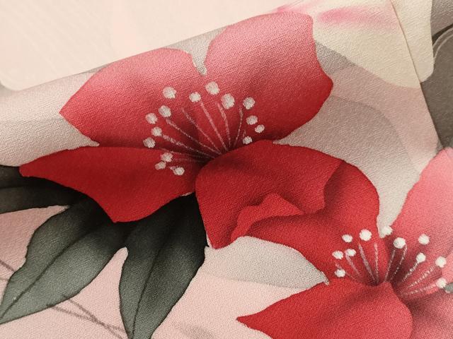 平和屋着物■訪問着　草花文　暈し染め　正絹　逸品　AABJ5138st
