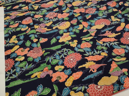 平和屋着物■上質な小紋　花鳥文　正絹　逸品　AABJ5141st