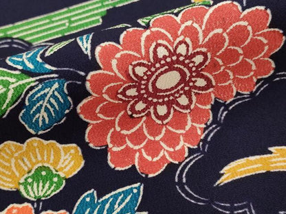平和屋着物■上質な小紋　花鳥文　正絹　逸品　AABJ5141st
