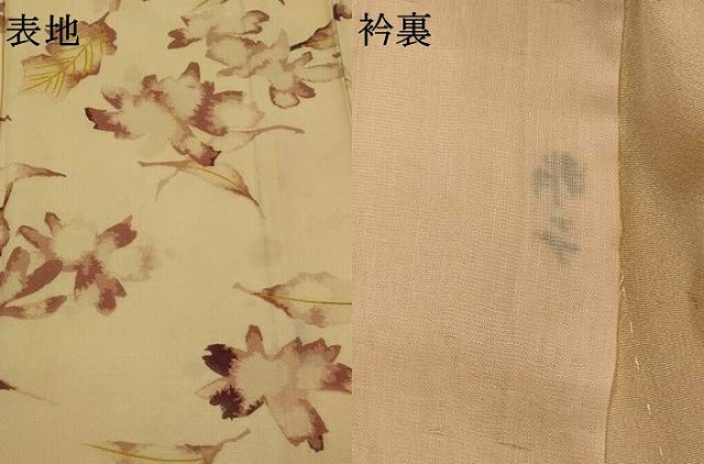 平和屋着物▽訪問着　単衣　舞葉文　正絹　逸品　AABJ5157st