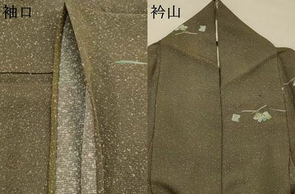 平和屋着物▽上質な小紋　単衣　色紙重ね花文　正絹　逸品　AABJ5160st