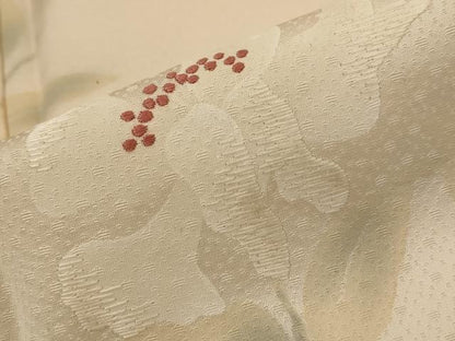 平和屋着物▽訪問着　単衣　刺繍　枝花文　暈し染め　正絹　逸品　AABJ5162st