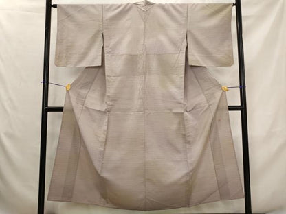 平和屋着物▽本塩沢　やまだ織　染色作家　桐村博　単衣　横段文　暈し染め　正絹　逸品　AABJ5176st
