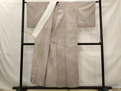 平和屋着物▽本塩沢　やまだ織　染色作家　桐村博　単衣　横段文　暈し染め　正絹　逸品　AABJ5176st