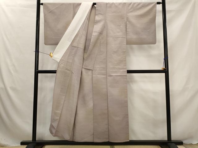 平和屋着物▽本塩沢　やまだ織　染色作家　桐村博　単衣　横段文　暈し染め　正絹　逸品　AABJ5176st