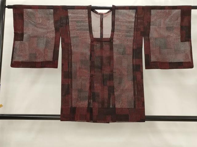 平和屋着物▽道行コート　スリーシーズン　春夏秋　塵除け　変わり格子　AABJ5177st
