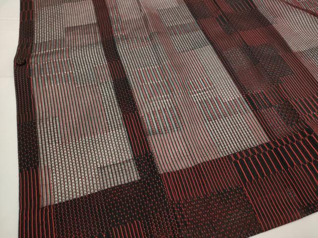 平和屋着物▽道行コート　スリーシーズン　春夏秋　塵除け　変わり格子　AABJ5177st