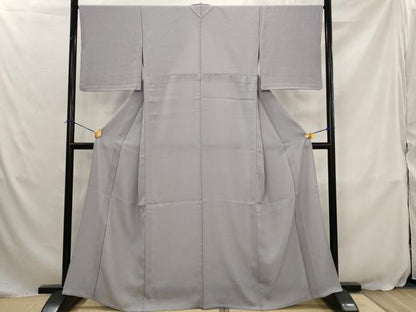 平和屋着物▽色無地　単衣　花丸地紋　薄色　洗える着物　AABJ5185st