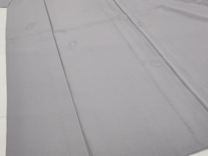 平和屋着物▽色無地　単衣　花丸地紋　薄色　洗える着物　AABJ5185st