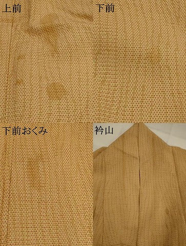 平和屋着物▽本塩沢　単衣　十字文様　正絹　逸品　AABJ5189st