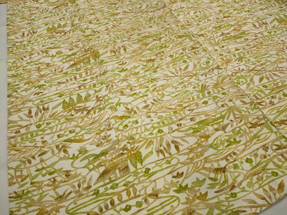平和屋着物▽上質な小紋　単衣　風景文　正絹　逸品　AABJ5192st