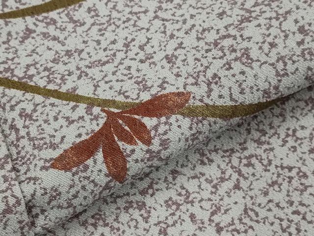 平和屋着物▽小紋　単衣　草花文　洗える着物　AABJ5193st