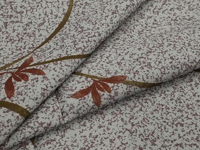 平和屋着物▽小紋　単衣　草花文　洗える着物　AABJ5193st