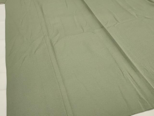 平和屋着物▽上質な色無地　単衣　岩井茶色　正絹　逸品　AABJ5194st