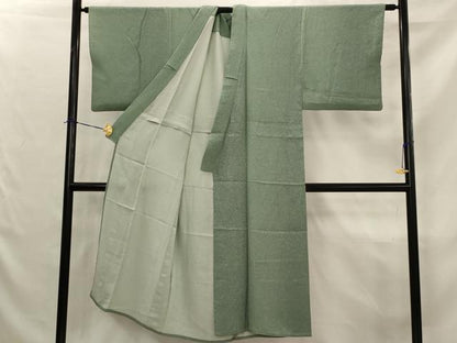 平和屋着物▽男性　小紋　単衣　霞文　正絹　逸品　AABJ5195st