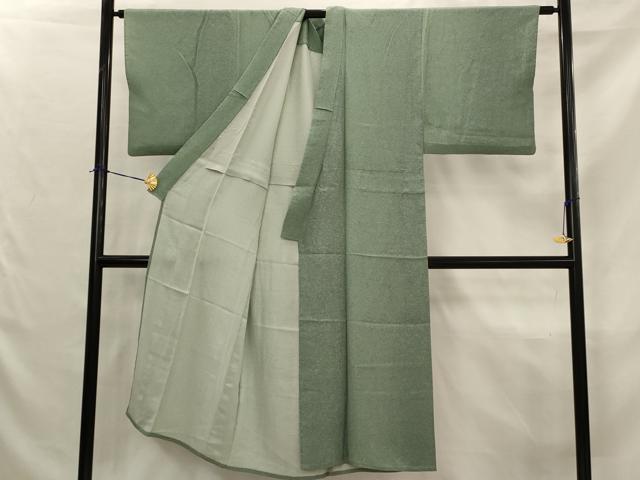 平和屋着物▽男性　小紋　単衣　霞文　正絹　逸品　AABJ5195st