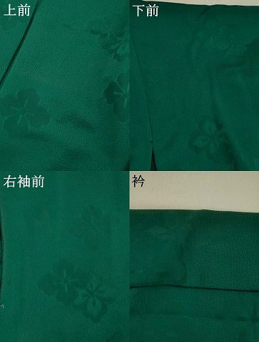 平和屋着物▽上質な色無地　単衣　花菱地紋　鉄色　正絹　逸品　AABJ5198st