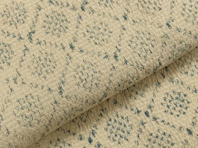 平和屋着物▽本塩沢　単衣　天井丸文　正絹　逸品　AABJ5199st