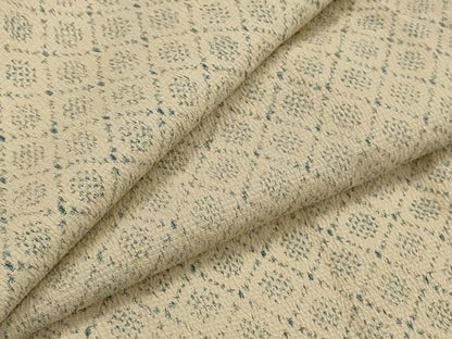 平和屋着物▽本塩沢　単衣　天井丸文　正絹　逸品　AABJ5199st