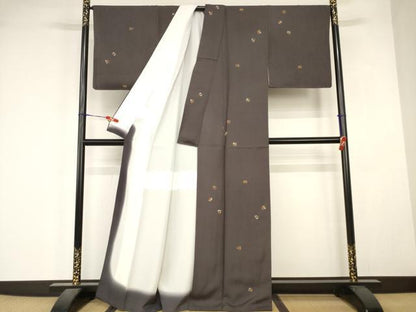 平和屋着物■上質な小紋　花丸文　正絹　逸品　AABJ5209br