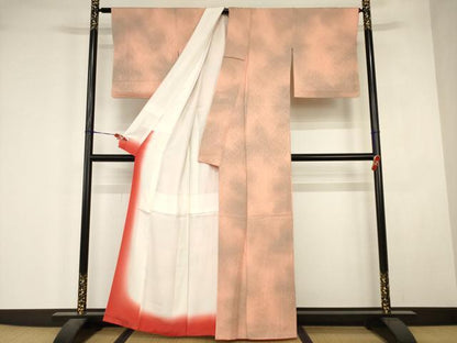 平和屋着物■上質な小紋　霞文　暈し染め　正絹　逸品　AABJ5212br