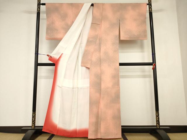 平和屋着物■上質な小紋　霞文　暈し染め　正絹　逸品　AABJ5212br