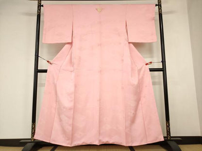 平和屋着物■上質な色無地　松竹梅花菱地紋　虹色　ゑり秀　正絹　逸品　未使用　AABJ5216br