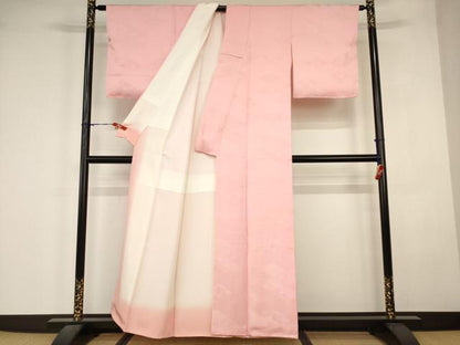 平和屋着物■上質な色無地　松竹梅花菱地紋　虹色　ゑり秀　正絹　逸品　未使用　AABJ5216br