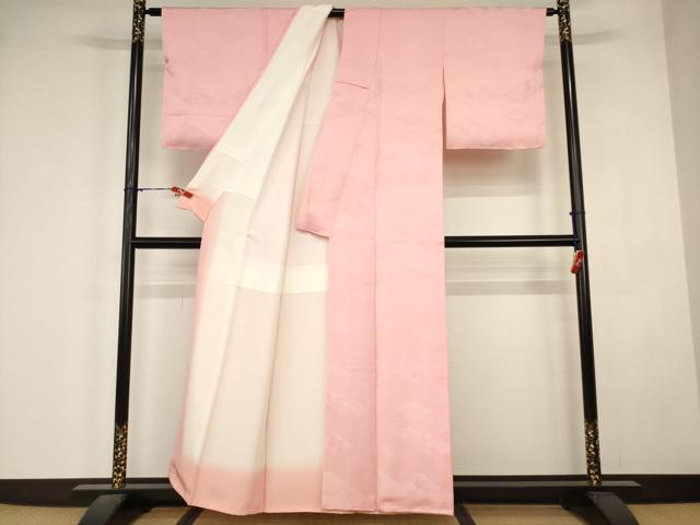 平和屋着物■上質な色無地　松竹梅花菱地紋　虹色　ゑり秀　正絹　逸品　未使用　AABJ5216br
