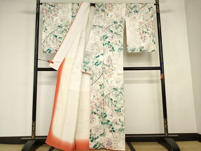 平和屋着物■上質な小紋　籬花文　金彩　正絹　逸品　AABJ5219br