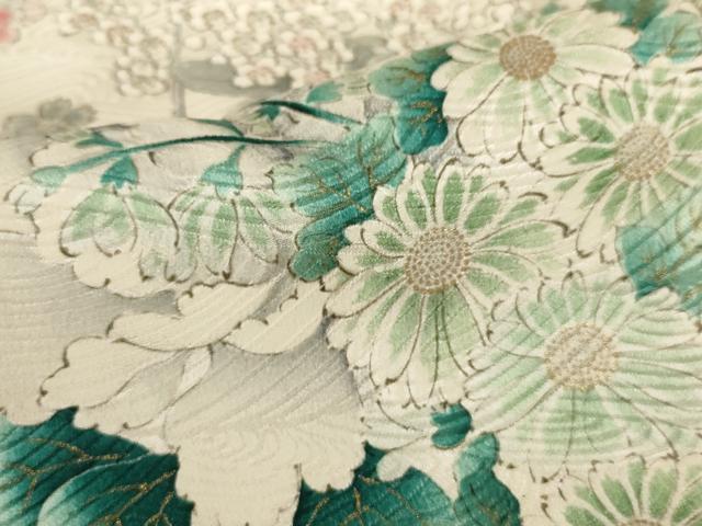 平和屋着物■上質な小紋　籬花文　金彩　正絹　逸品　AABJ5219br