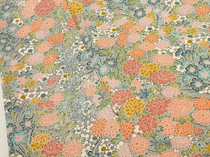 平和屋着物■上質な小紋　草花尽くし　正絹　逸品　AABJ5220br
