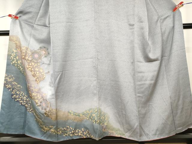 平和屋着物■訪問着　中国三大刺繍　スワトウ刺繍　汕頭刺繍　鏡裏霞文　暈し染め　金彩　正絹　逸品　AABJ5229br