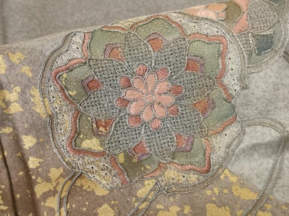 平和屋着物■訪問着　中国三大刺繍　スワトウ刺繍　汕頭刺繍　鏡裏霞文　暈し染め　金彩　正絹　逸品　AABJ5229br